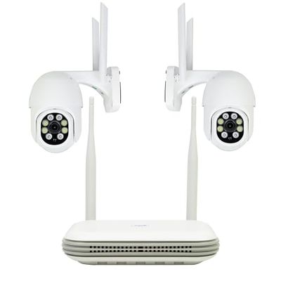 PNI Kit videosorveglianza wireless House WiFi800 NVR e 2 telecamere esterne IP840, 8 MP, 4K, IP65