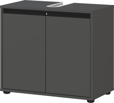 Germania szafka pod umywalkę WB 2200-547 GW-Lemont, grafitowa, z wycięciem na syfon, 63 x 55 x 34 cm (szer. x wys. x gł.)