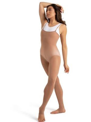 Capezio Bretelle da donna, ultra morbide, aderenti, beige, S