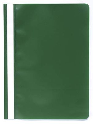 Exacompta - Ref. 449215B - 1 slatted presentation folder - standard quality PVC cover - label over the entire height of the folder - metal slats - green color