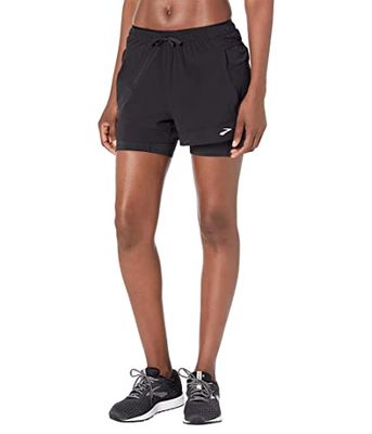 BROOKS 221611001 High Point 3" 2-in-1 Short Pantaloncini Donna Black Taglia 25