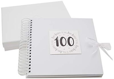 Witte katoenen kaarten 'Happy Birthday to You, 100' Card & Memory Book (MTGA100C)