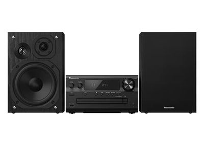 Panasonic SC-PM702EB-K Premium - Microestéreo (Bluetooth, Airplay, Dab+, CD, FM, Plateado)