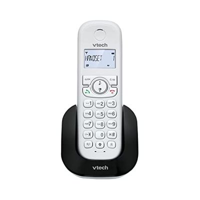 VTech CS1500 Téléphone sans Fil DECT à Double Charge avec Blocage d'appel, Identification de l'appelant/Appel en Attente, Haut-Parleur Mains Libres, écran et Clavier rétroéclairés