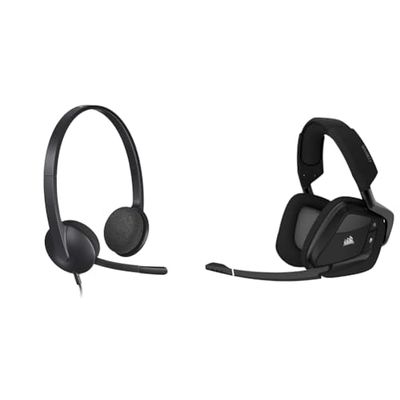 Logitech H340 Casque Filaire, & Corsair Void RGB Elite Casque de