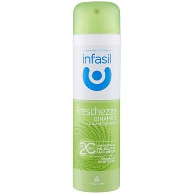 Infasil Déodorant spray fraîcheur dynamique avec molécule 2C, bétacyclodextrine, sans alcool et anti-bactérien, efficace jusqu'à 24h, 150 ml