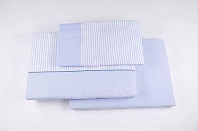 Burrito Blanco Premium flanellen laken 546 blauw, voor 105 cm bed (+ afmetingen beschikbaar), bedlaken 105, eenpersoonsbed 105