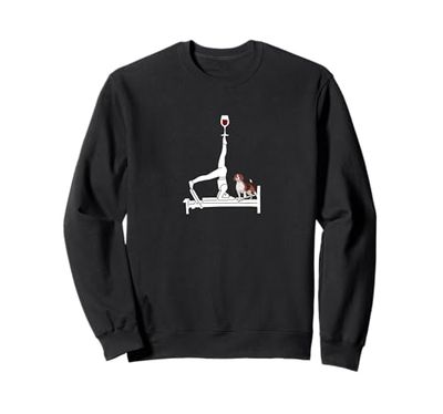 Pilates Beagle cane Reformer Pilates amante del vino Felpa