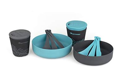 SEA TO SUMMIT DeltaLight Camp Set 2.2 (2 kopjes, 2 schalen) voor bergbeklimmen, bergbeklimmen en trekking, volwassenen, uniseks, blauw, eenheidsmaat