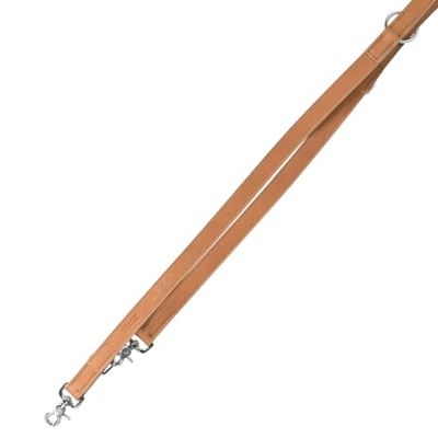 TRIXIE Rustic V-19012 Laisse réglable en Cuir Gras pour Chien au Design Classique Marron 2 m x 20 mm