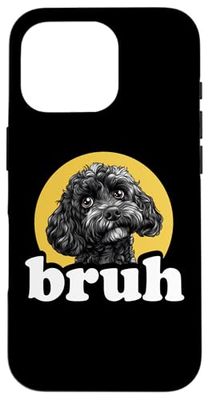 Cute Illustration Lover Black Cockapoo Bruh Bro Custodia per iPhone 16 Pro