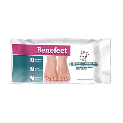 Benefeet Lingettes rafraîchissantes effet désinfectant 12 lingettes