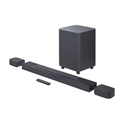 JBL Bar 800, barra de sonido, altavoces y subwoofer inalámbrico, tecnología PureVoice, HDMI eARC, sonido envolvente Dolby Atmos, en negro