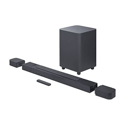 JBL Bar 800 - Soundbar a 5.1.2 Canali per TV con Casse Altoparlanti Surround Rimovibili a Batteria, Telecomando, True Dolby Atmos, Connessione HDMI eARC con 4K Dolby Vision, 720 W, Nero