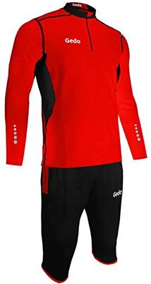 Gedo lf131407 techniczny dres treningowy z pantalonem pirata, czerwony Fluo, 3 x S