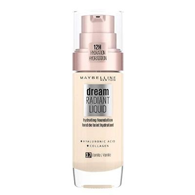 Maybelline New York Make Up, Dream Radiant Liquid Makeup, flytande foundation, nr 37, vanilj, 30 ml