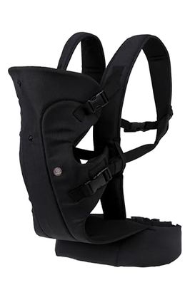 Dreambaby Journey bärväska, 3-vägs vänd för nyfödda och äldre spädbarn, 3,5 kg - 15 kg / 7,5 lbs-33 lbs - svart. Har en bredare bas för bättre höftergonomi