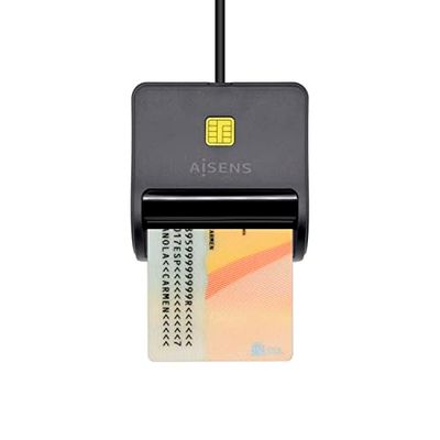 AISENS Lecteur de cartes DNI/SIP ASCR-SN01-BK Noir