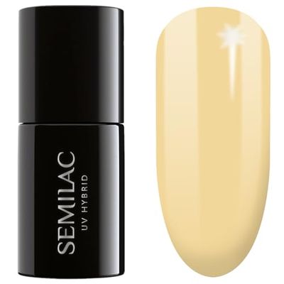 Semilac UV nagellack Hybrid 589 gul petunia 7 ml Fiori kollektion
