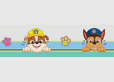 AG Design Cenefa autoadhesiva de la Patrulla Canina AWBD 8013, resistente al agua, decoración de pared para niños y niñas, multicolor, ancho 500 cm x alto 13,8 cm