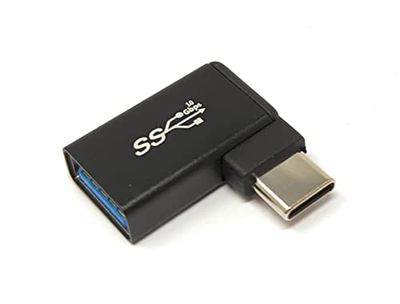 System-S Adattatore USB 3.1 tipo C maschio a 3.0 tipo A femmina angolare cavo nero