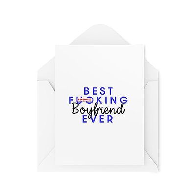 Wenskaarten voor partner - Beste F* cking Boyfriend Ever - Unieke wenskaart - Valentijnsdag kaart - Jubileumkaarten - CBH1745