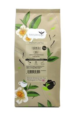 Tea People – 500g Turmeric Chai – Caffeine Free Herbal Tea - 100% Natural Ingredients: Turmeric Root, Cinnamon, Cardamom, Liquorice, Black Pepper