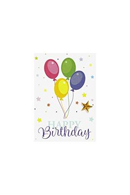 Perleberg Mini biglietto di compleanno – Mini Card Collection – Biglietto di compleanno con palloncino – Biglietti di compleanno con busta abbinata – Biglietto di auguri in 5,2 x 7,4 cm