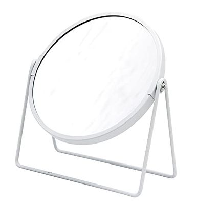 Ridder Miroir de Maquillage sur Pied - Blanc - Grossissement 5X - Pratique - Moderne