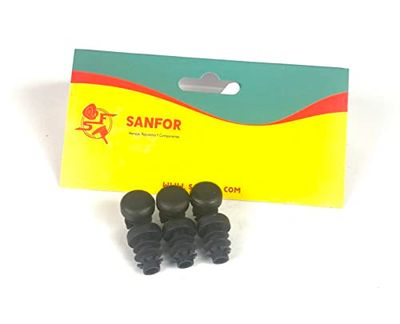 Sanfor | Embout intérieur | Protection Pieds et Tubes de 12 mm | Bâtons de Soutien | Protecteur de Sol | Antidérapant, adhésif | Couleur Noire | 12 unités