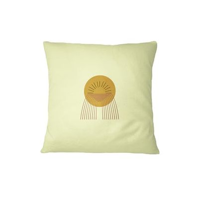 Bona Basics, Decoratieve kussenhoes,Huisdecoratie, voor bank, cafetaria, Afmeting: 45X45 cm, Kleur: Licht Geel