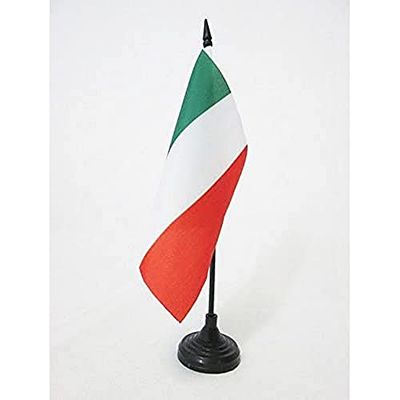 Tafelvlag Italië Republiek cisalpine 15x15cm - KLEINE Antieke Italiaanse KANTOORVLAG 15 x 15 cm - AZ VLAG