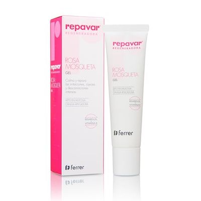 Repavar - Gel de rosa adesivo puro - com isabolol e vitamina E - tratamento cosmético para irritações, vermelhidão e errosões - válido em dobras e mucosos, 30 ml