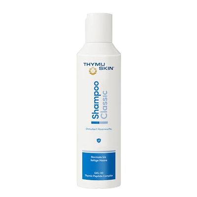 THYMUSKIN Classic Shampoo: Stimulates Hair Growth for Normal to Oily Hair (1 x 200 ml)