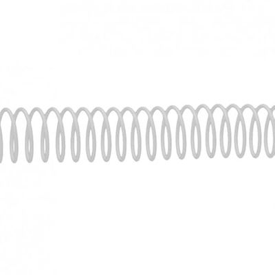 DHP - Metallisk spiral för bindning, steg 5:1, 12 mm, Vit (100 enheter)