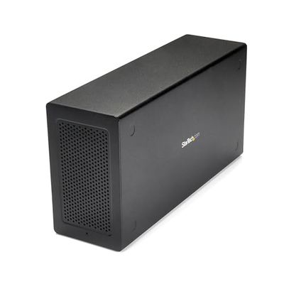 StarTech.com Thunderbolt 3 PCIe expansionschassi, externt hölje med en PCI Express-kortplats, PCIe Box för bärbara datorer/stationära och allt-i-etts, 5K/4K-utgång via TB3/DP, TAA-kompatibel