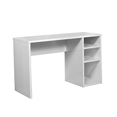 HOGAR24 ES | bureau | werktafel met 3 planken | wit glanzend | afmetingen: 120 x 75 x 50 cm