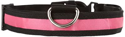 KABB SUN-46-06 LED Chien, port USB rechargeable sécurité pour animaux de compagnie imperméable jusqu'à la longueur de 65 cm collier de Destello réglable, rose