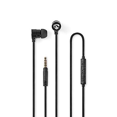 Auricolari con filo - 3.5 mm - Lunghezza cavo: 1.20 m - Microfono incorporato - Controllo del Volume - Argento/Nero