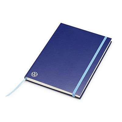 Volkswagen 00087216AH - Taccuino formato A5, a quadretti, copertina rigida, con logo VW