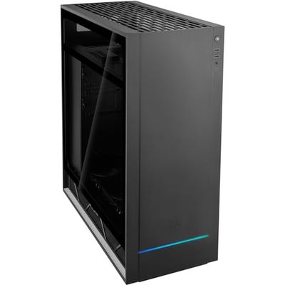 SilverStone Technology Alta F1, Noir, Tour ATX à Effet d’empilement avec Coque en Aluminium, Corps en Acier et Verre trempé, SST-ALF1B-G