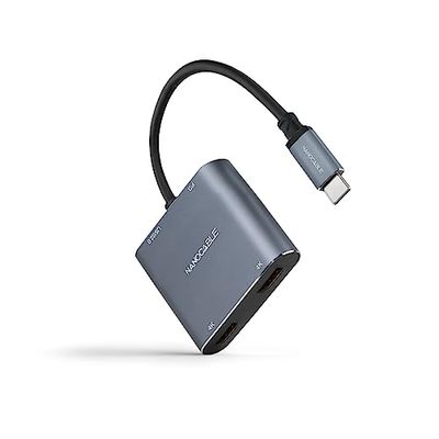 Nano 10.16.4305 converter USB-C naar 2 x HDMI/USB2.0/PD, 15 cm, grijs
