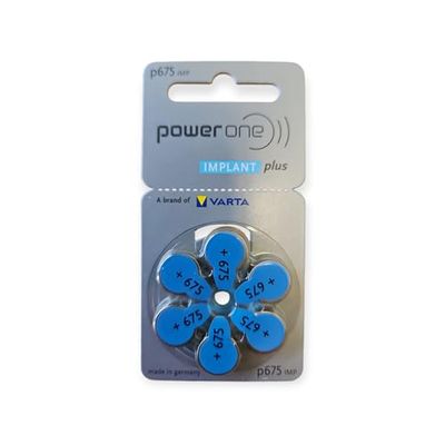 Varta Powerone Implant Plus per Impianti Cocleari modello P675 colore blu