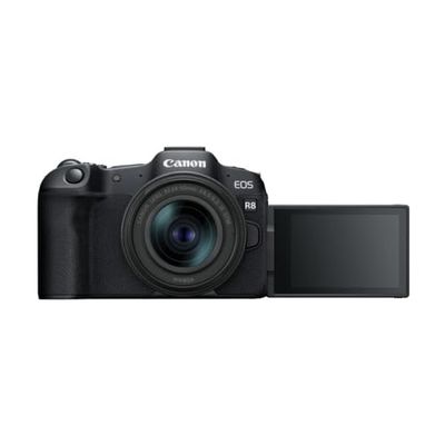 Canon EOS R8 Full Frame Mirrorless + RF 24-50 f/4,5-6,3 (24,2 Mp,- Fino a 40fps, DIGIC X, Video 4K UHD Fino 60p, Dual Pixel CMOS Auto Focus II, Display Touch Orientabile 7,5 cm, Wi-Fi, Bluetooth)