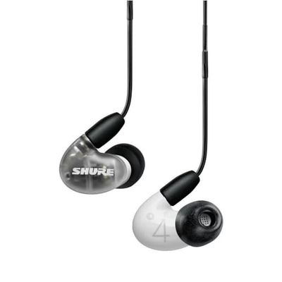 Shure Écouteurs Filaires Sound Isolating Shure Aonic 4, sonClair et Détaillé, deux Transducteurs Hybrides, Intra-Auriculaire, Robustes, Compatibles avec les Appareils Apple et Android – Blanc