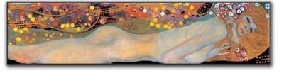 Artopweb Pannelli Decorativi Klimt Wasserschlangen Detail 2 Quadro, Legno, Multicolore, 140x1.8x34 cm, 281 unità