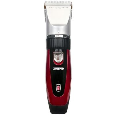 Mesko MS2847 Maquina Cortar Pelo Perro Cortapelos Profesional Animales, Esquiladora Gatos Mascotas, Bajo Ruido, Cabezal Titanio, Cuchilla Cerámica, Inalámbrica, 4 Peines Ajuste de Corte, 35W