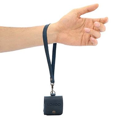 Londo Étui en Cuir Véritable Compatible avec Apple Airpods & Airpods 2, Pochette avec Sangle, Housse de Protection