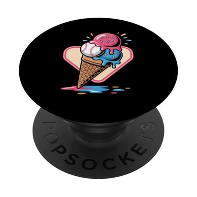 Helado Baseball Sabor Pasión Deportiva PopSockets PopGrip Adhesivo