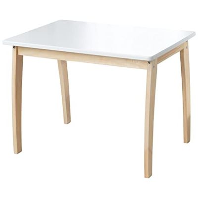 roba Kindertafel, van massief hout en MDF, met wit gelakt tafelblad, 50728WE, wit